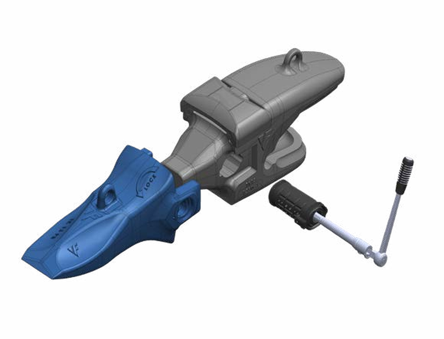 Conjunto TURNKEY Rhino: ponta, adaptador, pino e ferramenta de montagem