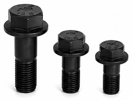 Parafusos de flange em três comprimentos